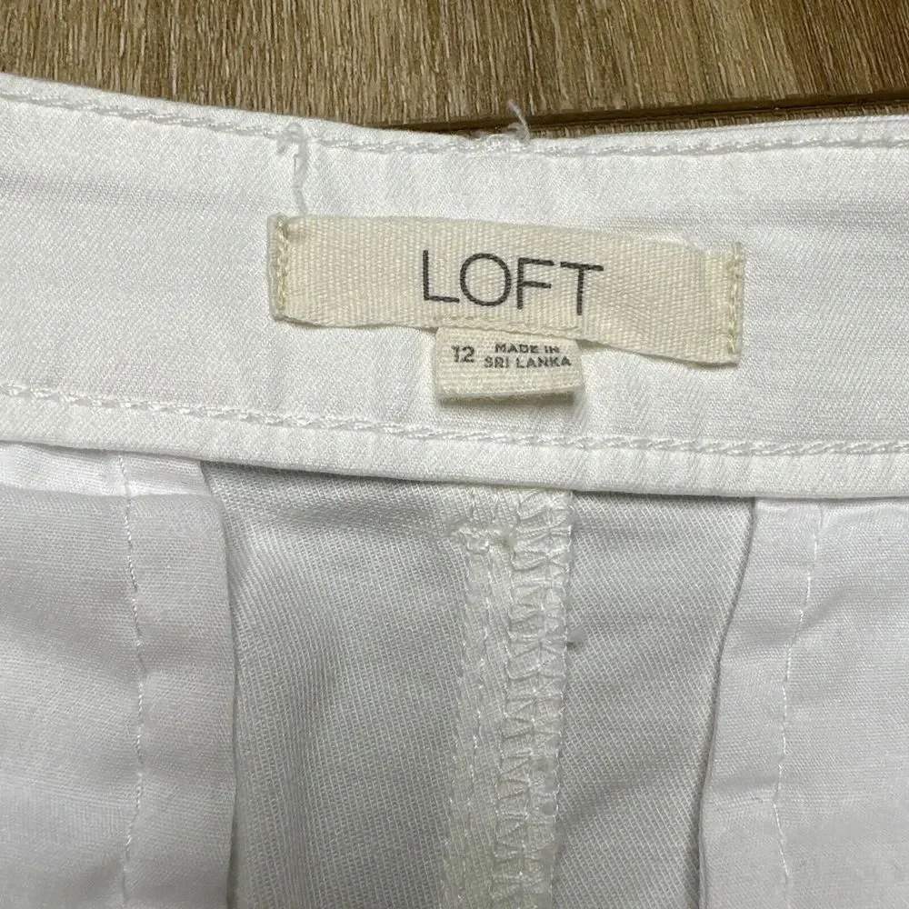 Loft Women's Size 12‎ Cargo Shorts Cut Off Mid Rise 4